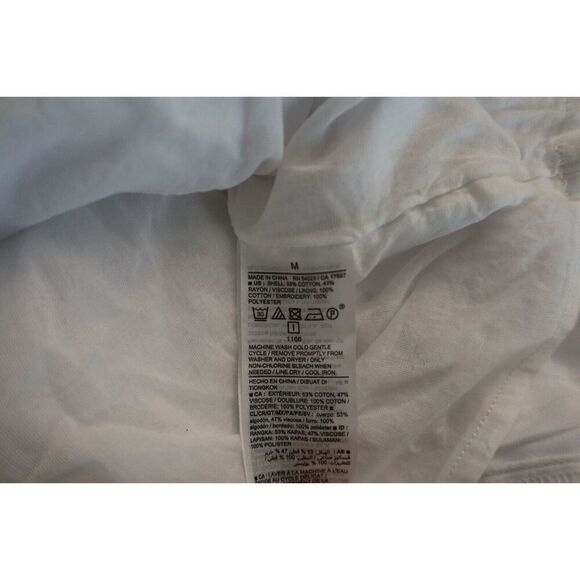 Old Navy Women's Sz M White Sleeveless Ruffle Neck Tiered Midi Sundress - Picture 6 of 12